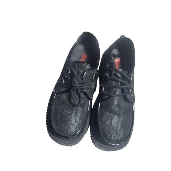 Demonia Black Platform Loafers - Picture 3 of 10